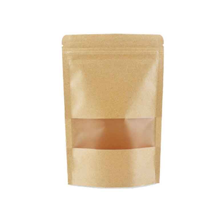 Kraft Paper Transparent Zip Lock Bag - 50g