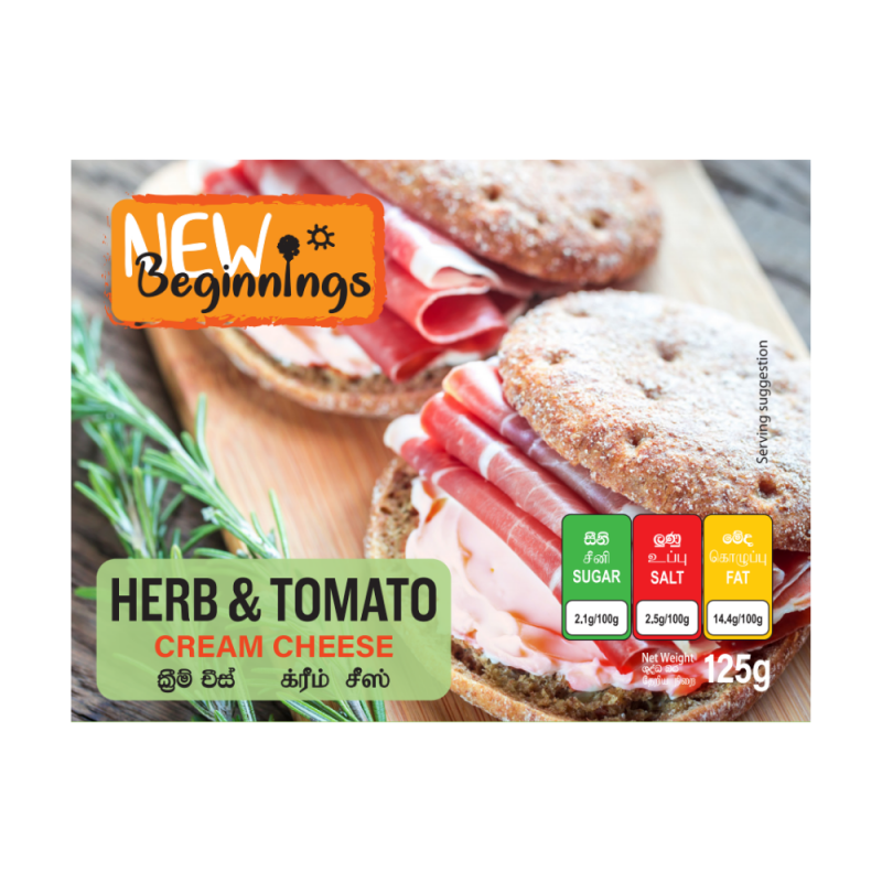 New Beginnings European Herbs And Tomato Cream Cheese 125g