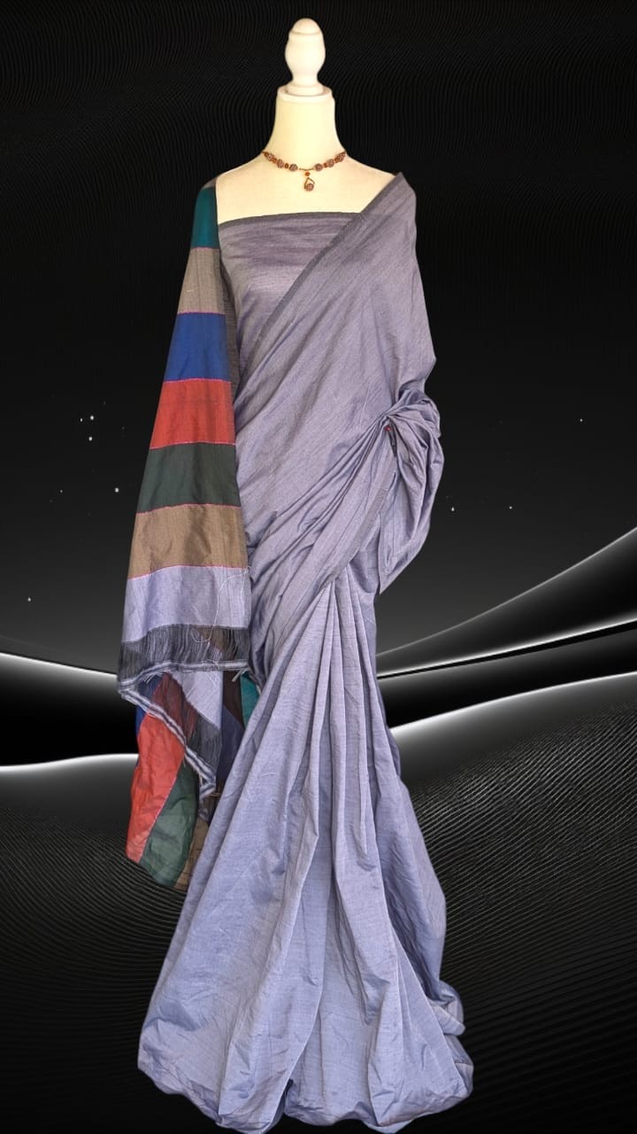 Cotton Polyester Mixed Handloom Saree
