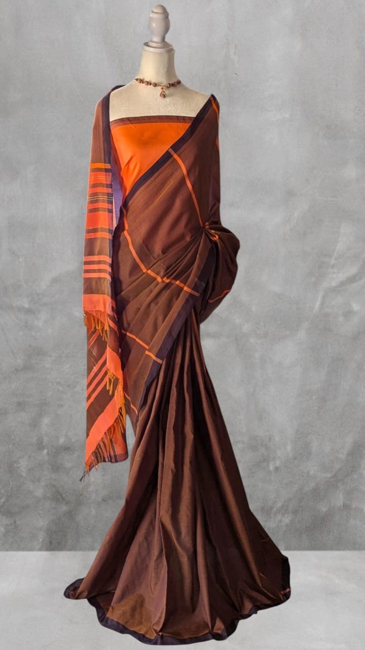 Cotton Polyester Mixed Handloom Saree
