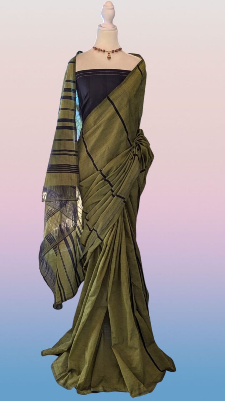 Cotton Polyester Mixed Handloom Saree
