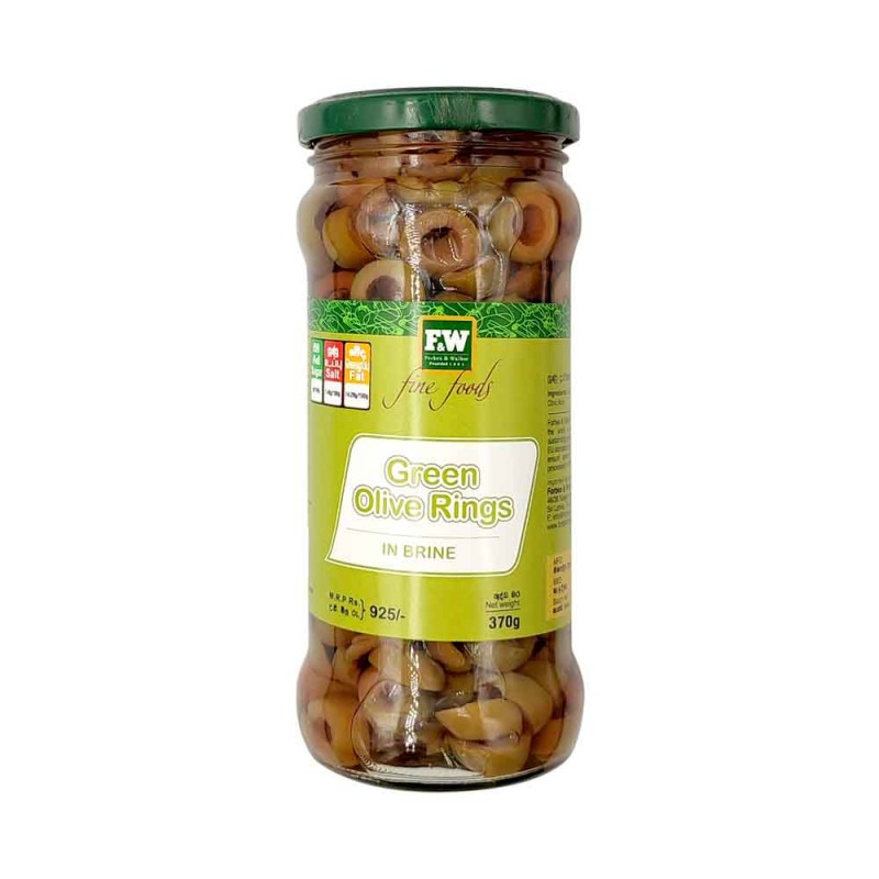 F&W Green Olive Rings 370g