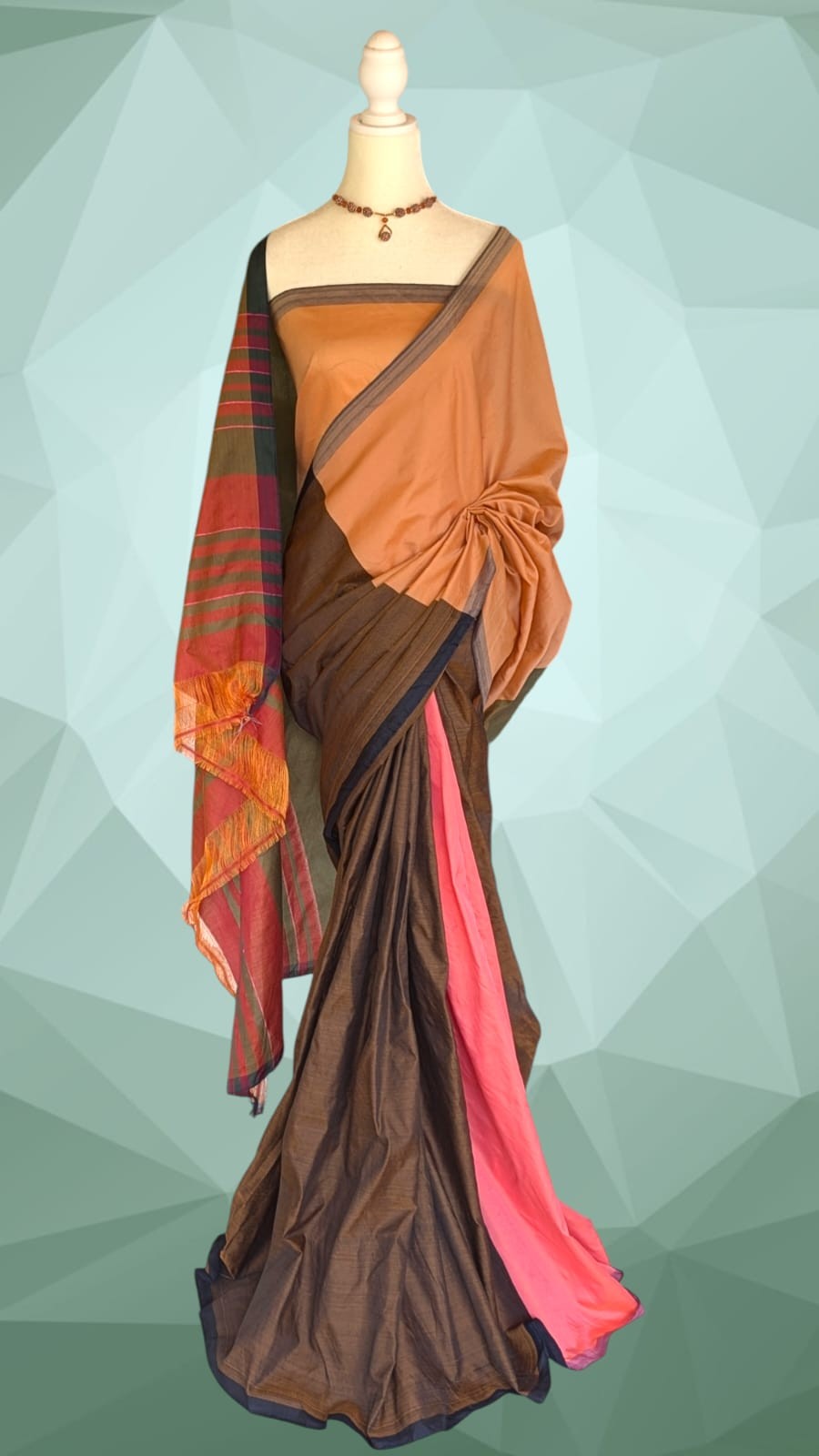 Cotton Polyester Mixed Handloom Saree
