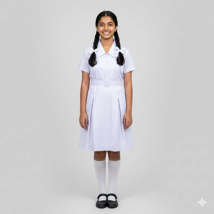 Visaka Vidyalaya School Uniform Girls' Frock – High-Quality & Comfortable