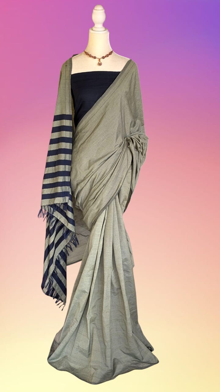 Cotton Polyester Mixed Handloom Saree
