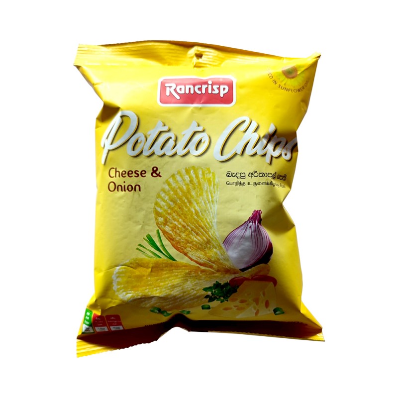 Rancrisp Potato Chips Cheese & Onion Potato 60g