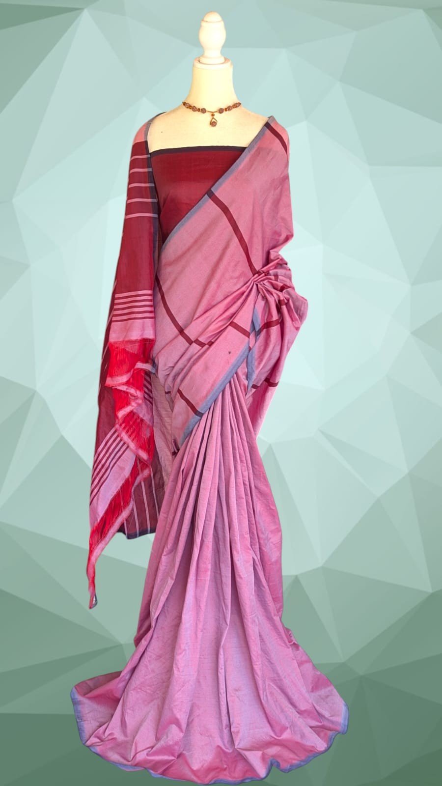 Cotton Polyester Mixed Handloom Saree
