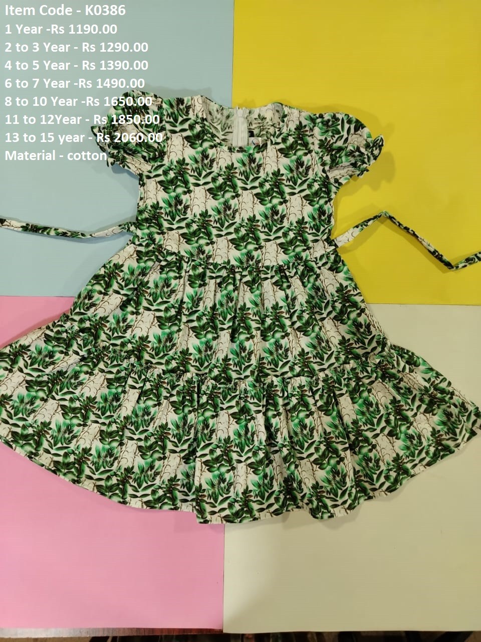 Kids Cotton Frock (K386)