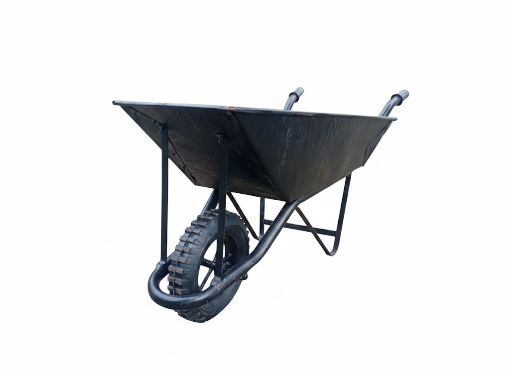 Industrial Heavy Duty Steel Wheelbarrow – 100kg Load Capacity – Reinforced Frame