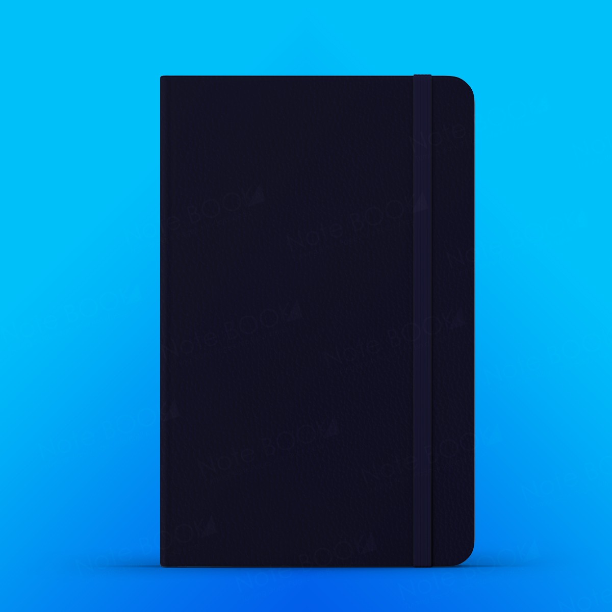 Classic Dark Blue Leather Cover Notebook – 180 Ruled Pages