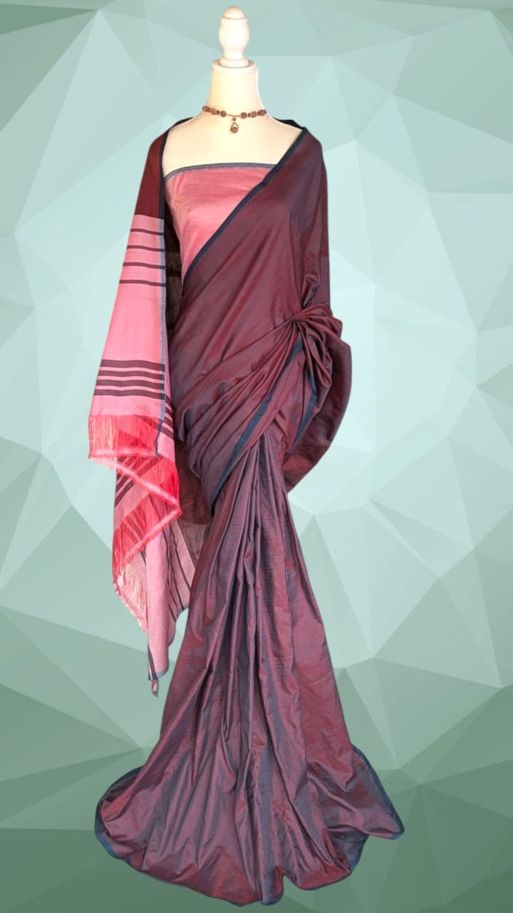 Cotton Polyester Mixed Handloom Saree
