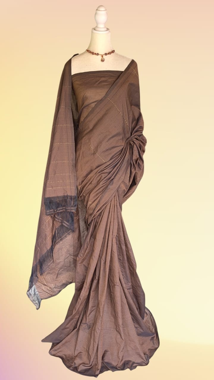 Cotton Polyester Mixed Handloom Saree
