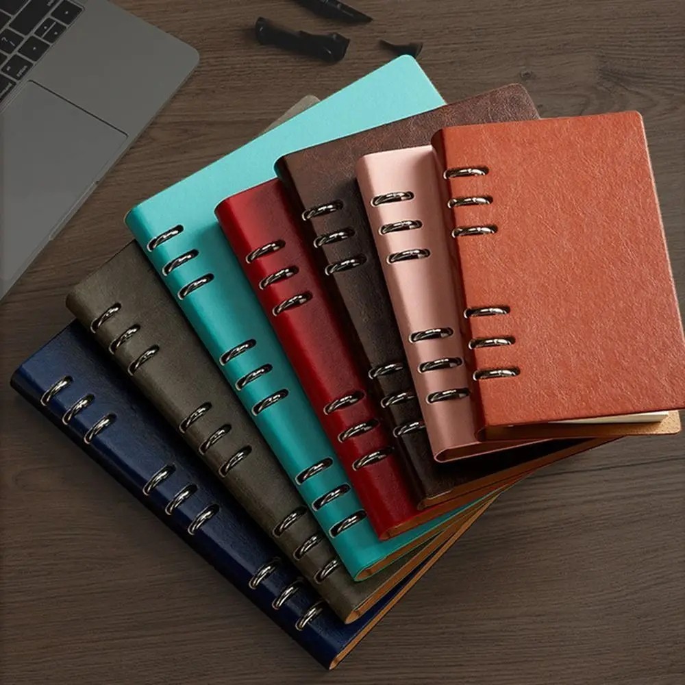PU Leather Loose-Leaf Notebook Binder with Hard Cover (Notebook design NB00428)