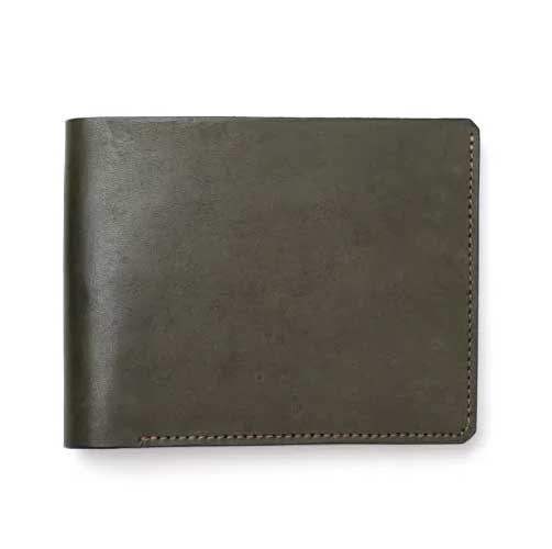 Modern Bifold Wallet No.04 Green and Brown