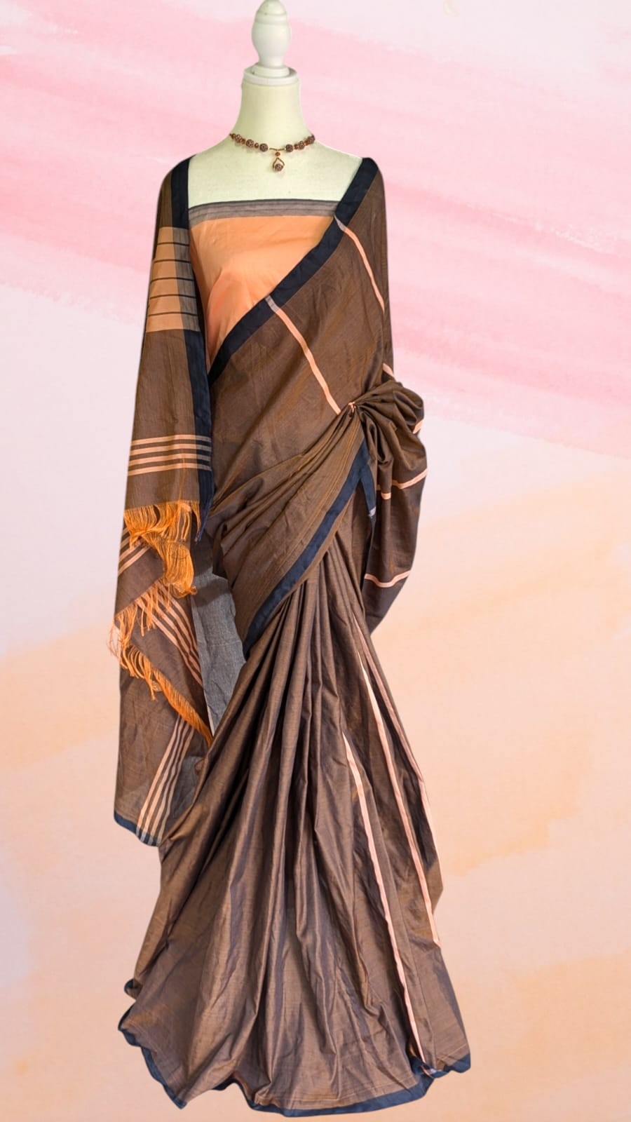 Cotton Polyester Mixed Handloom Saree
