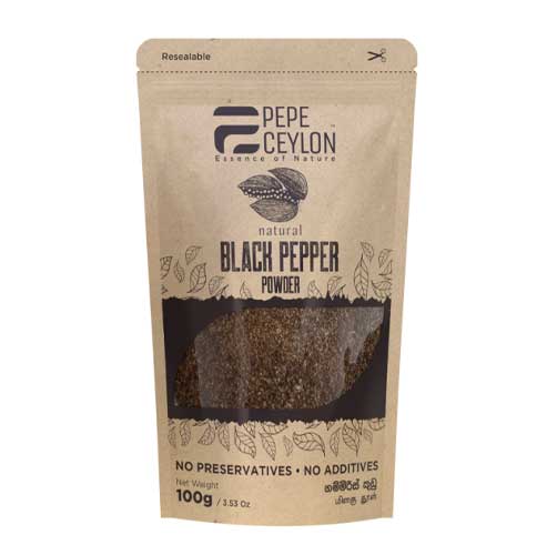 Pepe Ceylon 100% Natural Black Pepper Powder - 100g