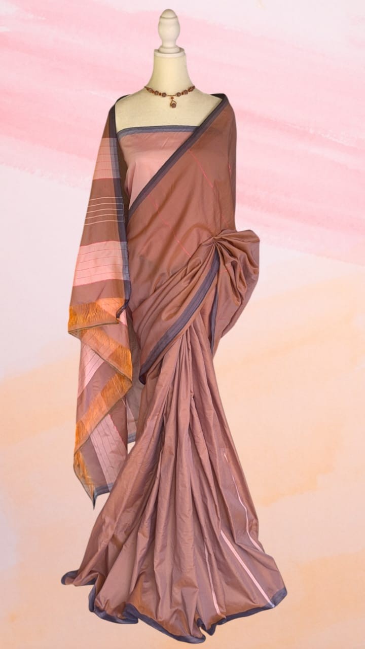 Cotton Polyester Mixed Handloom Saree
