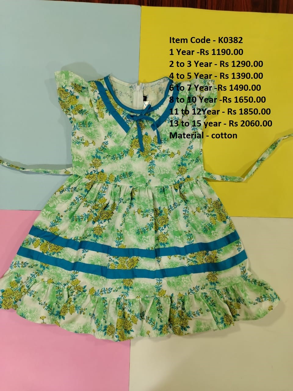 Kids Cotton Frock (K382)