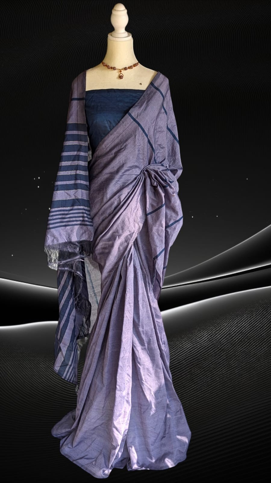 Cotton Polyester Mixed Handloom Saree
