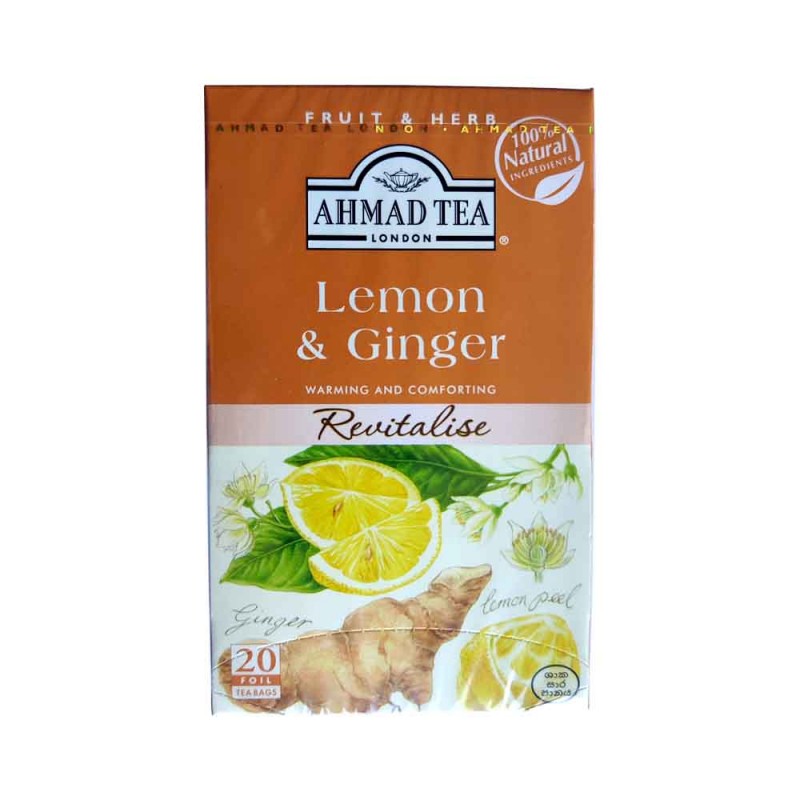 Ahmad Tea/ Lemon & Ginger/ Revitalise 40g (20 Tea Bags)