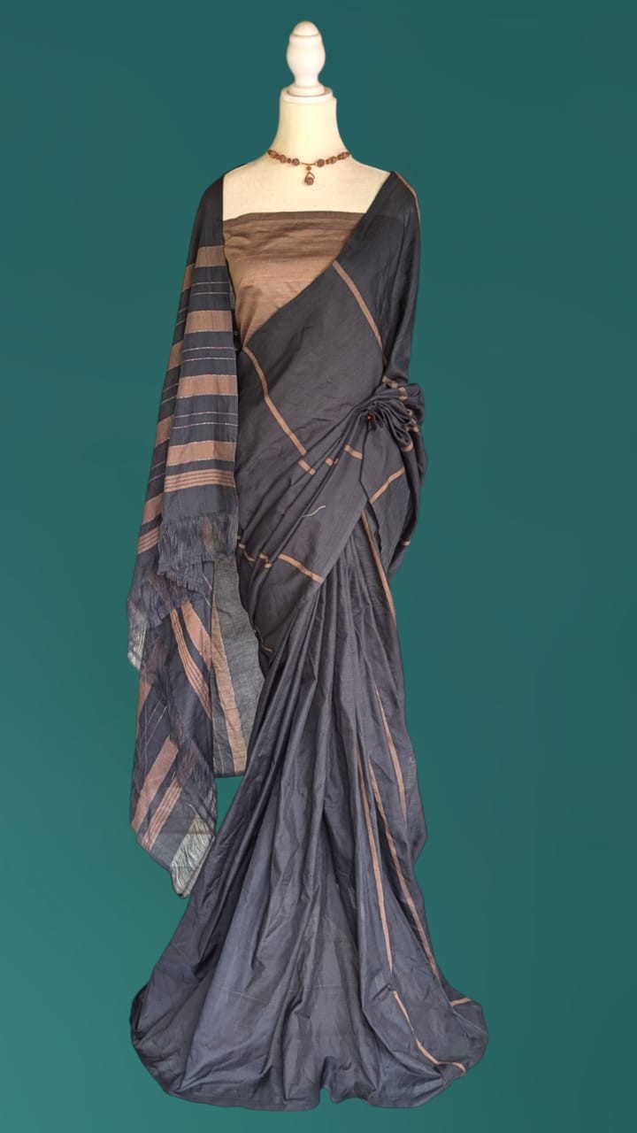 Cotton Polyester Mixed Handloom Saree
