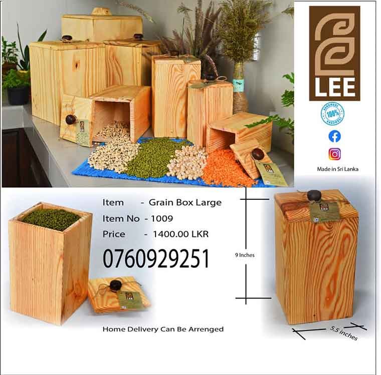 Wooden Grain Box Large