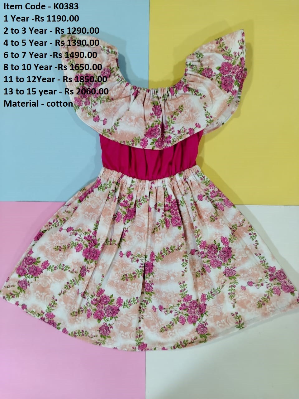 Kids Cotton Frock (K383)