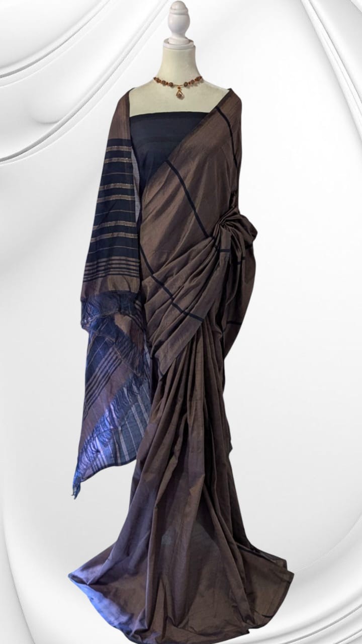 Cotton Polyester Mixed Handloom Saree
