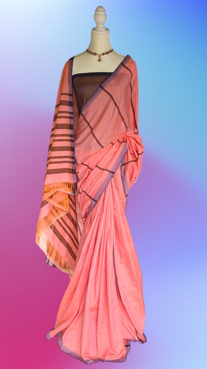 Cotton Polyester Mixed Handloom Saree
