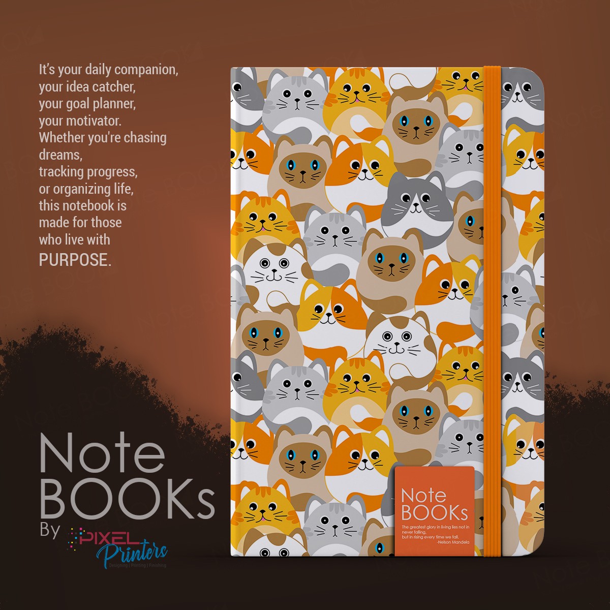 From Concept to Cover – Stylish A5 Perfect Bound Notebooks (Notebook design NB00451)
