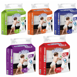 Baby Diapers - VELONA CUDDLES EZY PANT 18PCS PACK