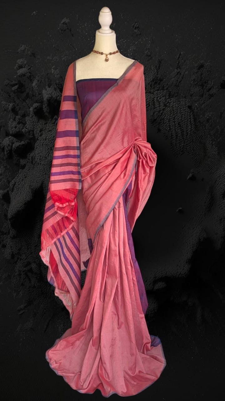 Cotton Polyester Mixed Handloom Saree
