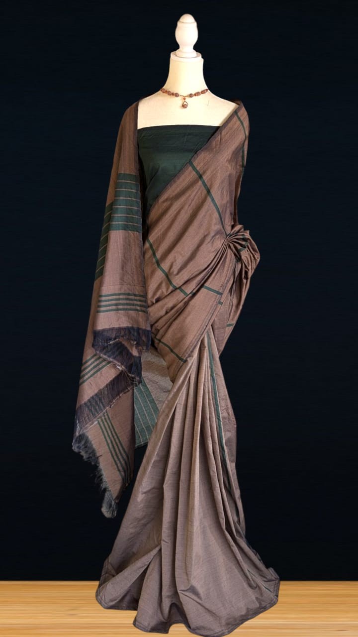 Cotton Polyester Mixed Handloom Saree
