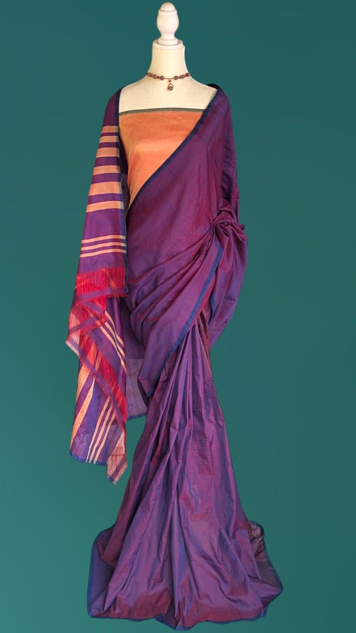 Cotton Polyester Mixed Handloom Saree
