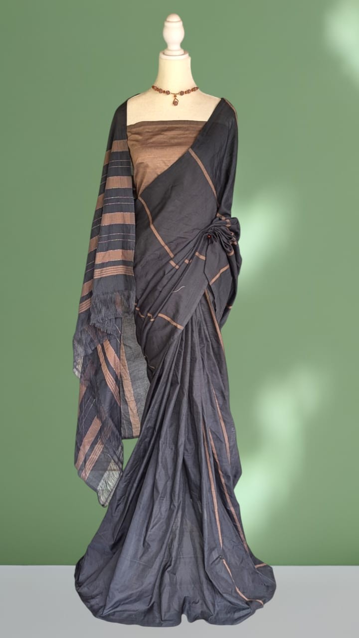 Cotton Polyester Mixed Handloom Saree
