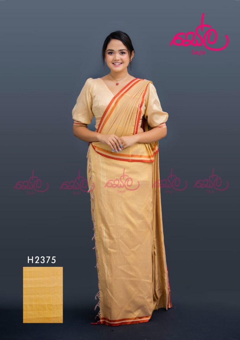 LIGHT ORANGE RAYON SAREE