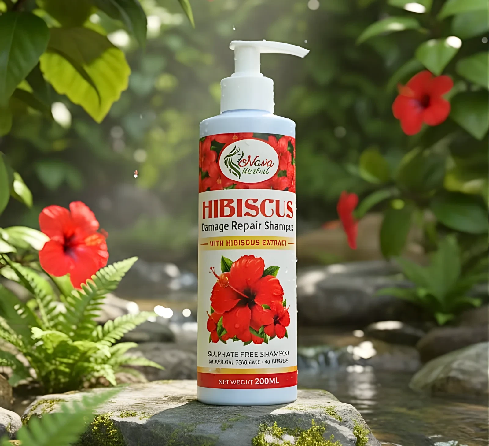 View Nava Herbal Hibiscus Shampoo – Natural Hair Nourishing & Strengthening Formula -200ml image