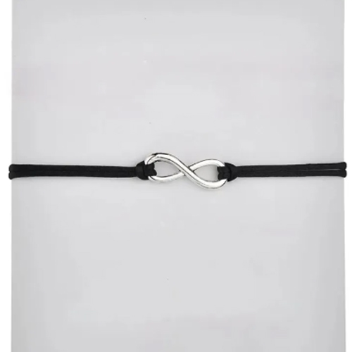 View Handmade Adjustable Black Rope Infinity Charm Bracelet For Women Men Best Gift Jewelry Couple Bracelets Friendship Bracelets image