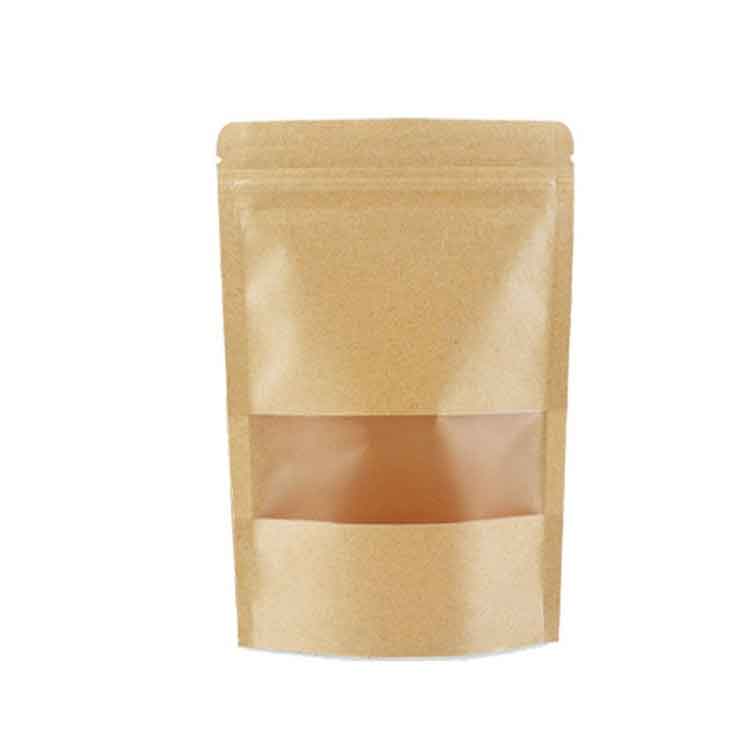 Kraft Paper Transparent Zip Lock Bag - 100g