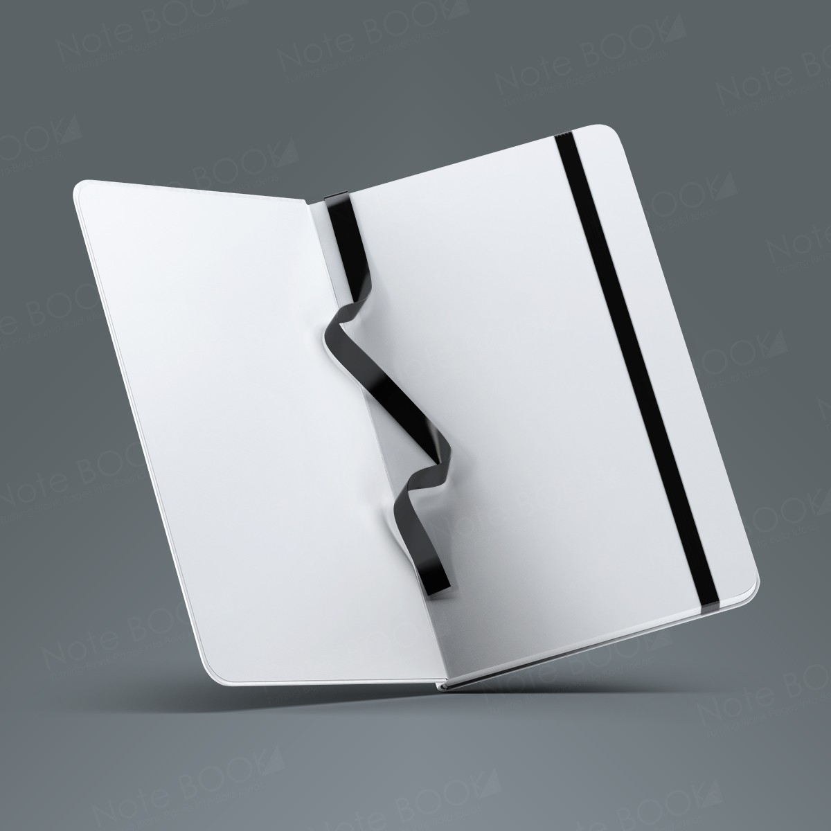 View Pure White Leather Notebook – 180 Ruled Pages image