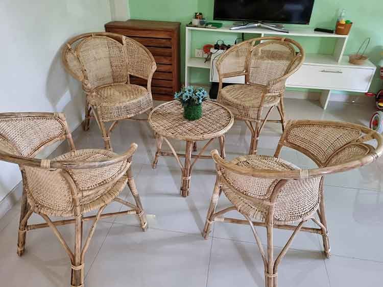 Cane Chair Set
