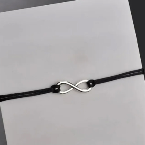 View Handmade Adjustable Black Rope Infinity Charm Bracelet For Women Men Best Gift Jewelry Couple Bracelets Friendship Bracelets image