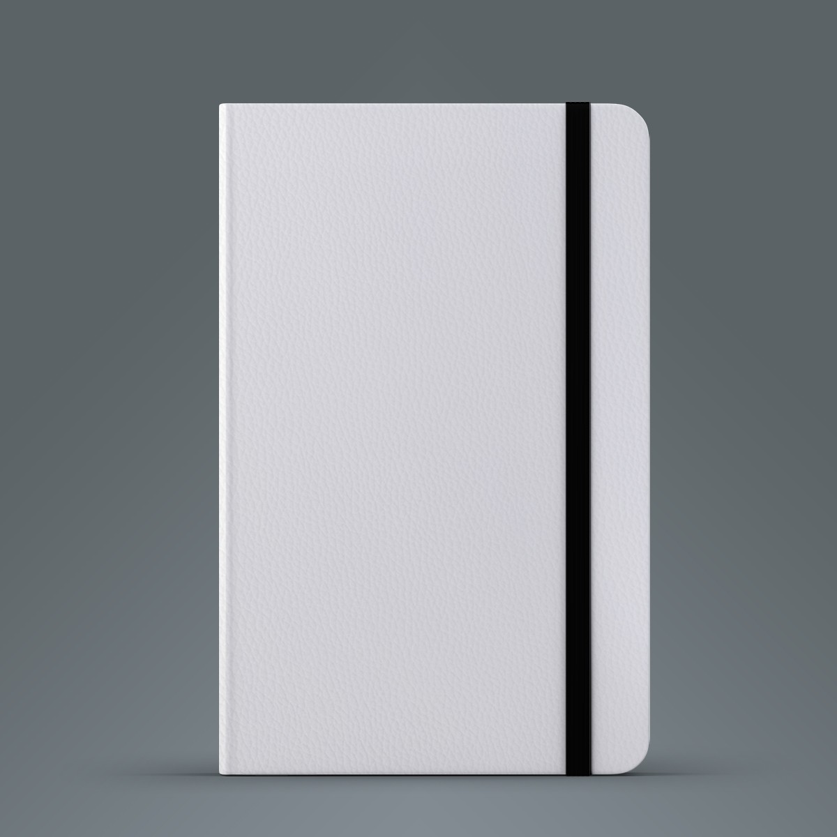View Pure White Leather Notebook – 180 Ruled Pages image