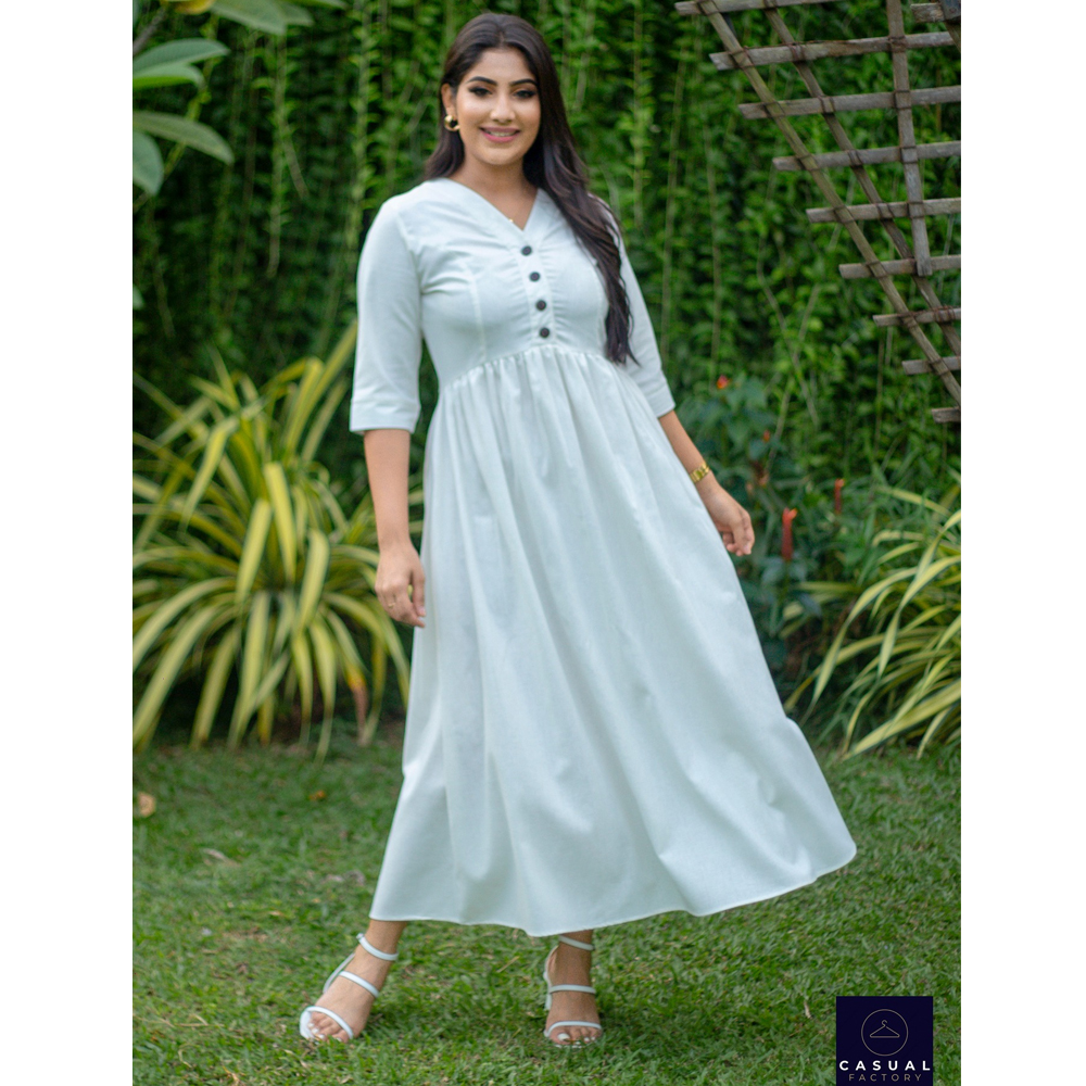 View White Maxi Dress CF-10096 image