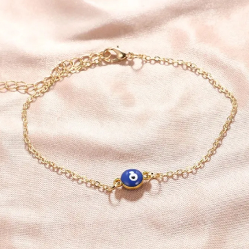 View Trendy Fashion Gold Color Simple Chain Eye Anklets For Women Beach Foot Jewelry Leg Chain Ankle Bracelets Women Accessories image