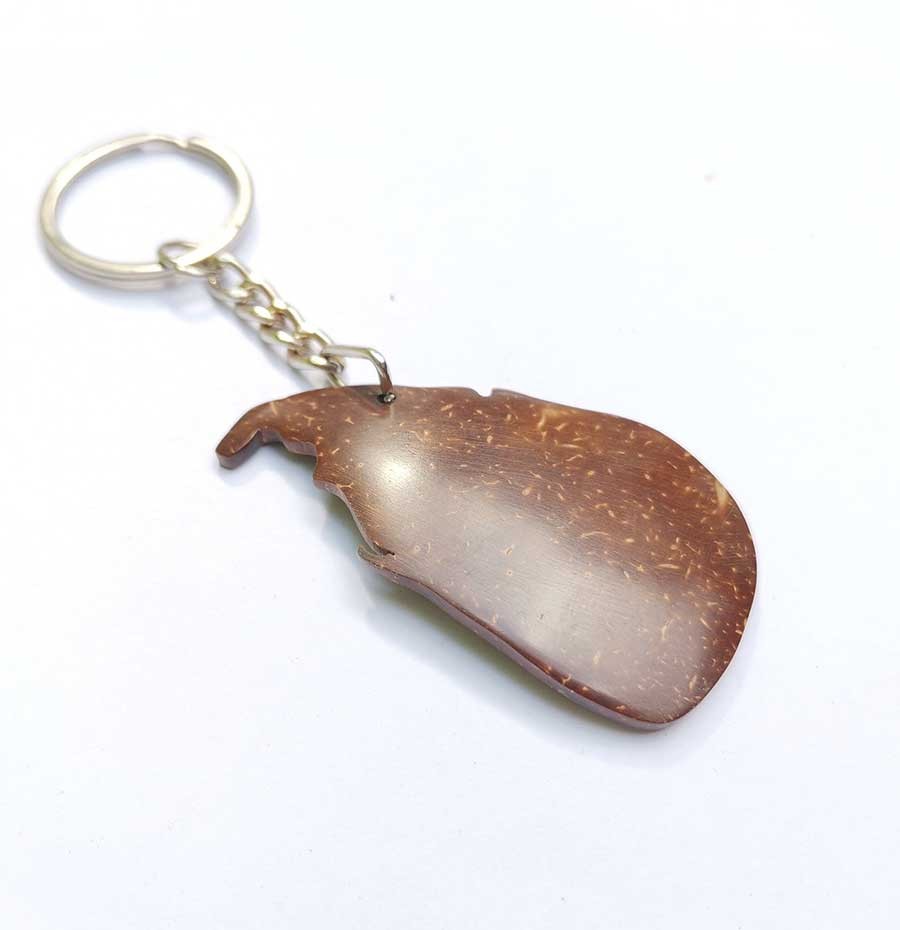 Coconut Shell Key Tag