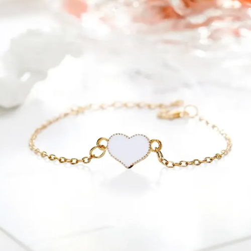 View New Korean Fashion Charm Heart Bracelets Anklets for Woman Girls Wedding Jewellery Gifts Lovely Hand Accessories image