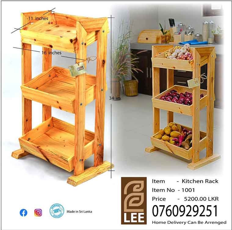 Wooden Kitchen Rack