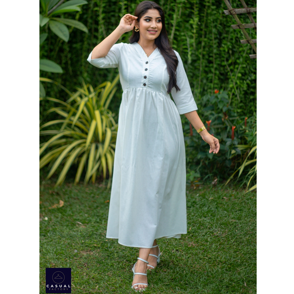 View White Maxi Dress CF-10096 image