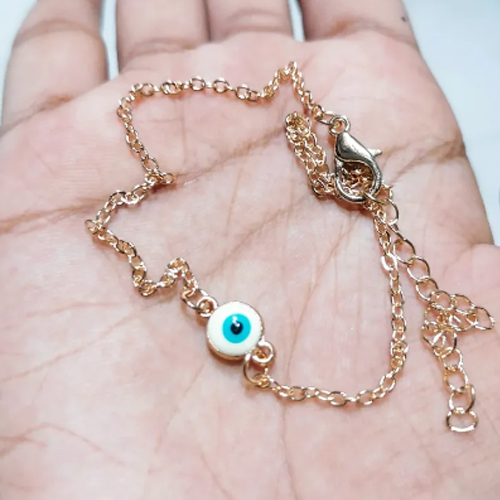 View Trendy Fashion Gold Silver color Simple Chain Eye Anklets For Women Girls Beach Foot Jewelry Leg Chain Ankle Bracelets Women Accessories image